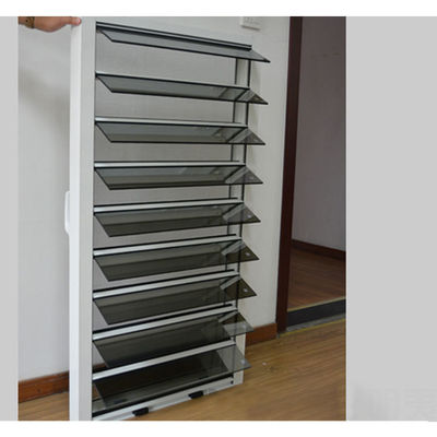 Moderno Design Powder Coating Profilo di alluminio Manuale Open Frosted Glass Plantation Persiane Finestra
