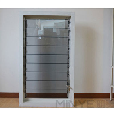 Moderno Design Powder Coating Profilo di alluminio Manuale Open Frosted Glass Plantation Persiane Finestra