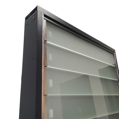 Moderno Design Powder Coating Profilo di alluminio Manuale Open Frosted Glass Plantation Persiane Finestra