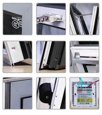 Vetro temperato in lega di alluminio decorativo a centro pivotato Casement Tilt and Turn Window