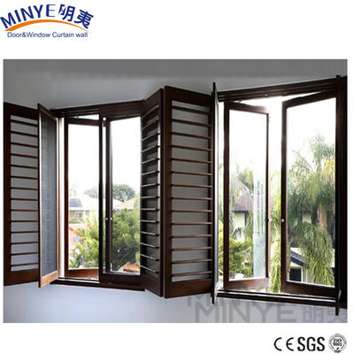 Swing Open Anti-Theft Shutter Design Louvre Finestre con schermo di sicurezza