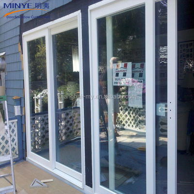 Moderno design esterno impermeabile UPVC PVC francese vetro scorrevole porta del patio per ville
