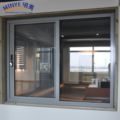 Finestre in vetro scorrevole a doppio vetro in lega di alluminio e porte a imballaggio per il design moderno