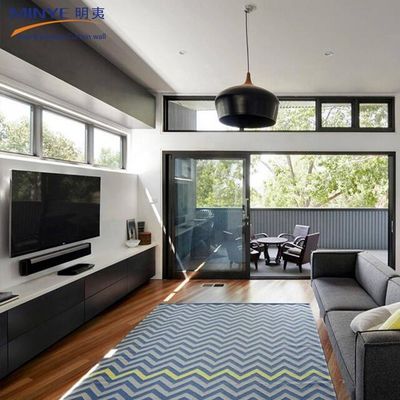 Finestre in vetro scorrevole a doppio vetro in lega di alluminio e porte a imballaggio per il design moderno