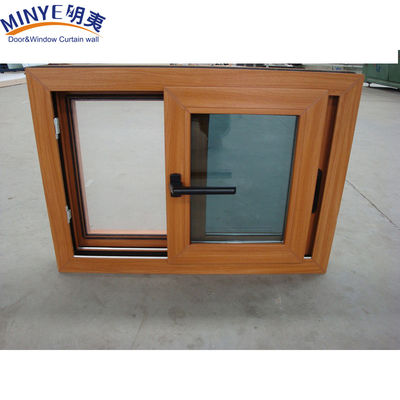 Cornice di plastica insonorizzata UPVC/PVC Finestre scorrevoli con doppio vetro in colore legno