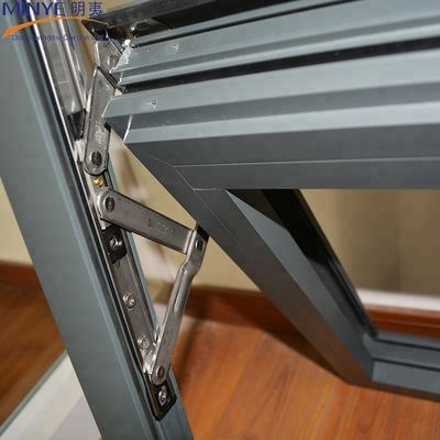 Finestra a 45 gradi con telaio in alluminio di 1,4 mm di spessore e rivestimento in polvere