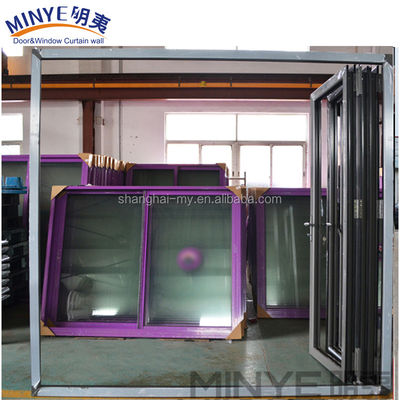 Stile di design moderno Dimensioni personalizzate Ferro Grill Porte di finestra Disegni/Porta pieghevole in vetro