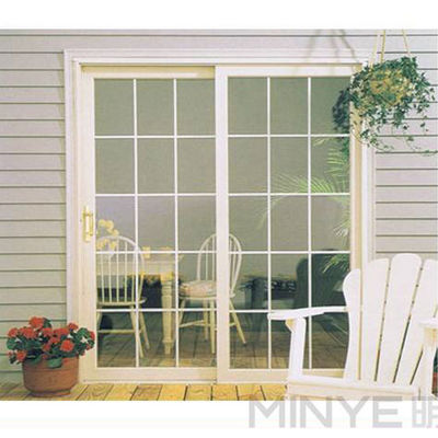 Finestra scorrevole in vetro temperato in PVC/PVC con griglie decorative e funzione a prova di vento