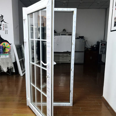 Finestra scorrevole in vetro temperato in PVC/PVC con griglie decorative e funzione a prova di vento