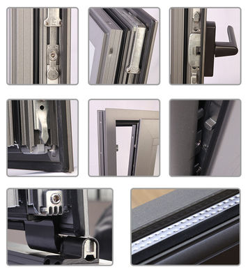 Buona tenuta termico rompere alluminio Tilt e girare finestra con doppio vetro temperato