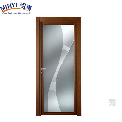 Porta interna in vetro temperato a doppio vetro con telaio in PVC e design decorativo