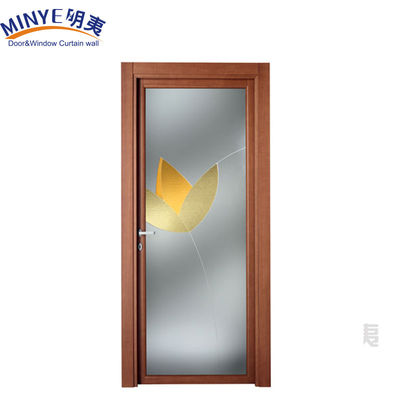 Porta interna in vetro temperato a doppio vetro con telaio in PVC e design decorativo