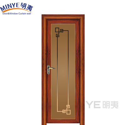 Porta interna in vetro temperato a doppio vetro con telaio in PVC e design decorativo