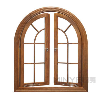 Colore del profilo personalizzato Cornice in lega di alluminio Finestre curve con top design rotondo