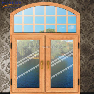 Colore del profilo personalizzato Cornice in lega di alluminio Finestre curve con top design rotondo