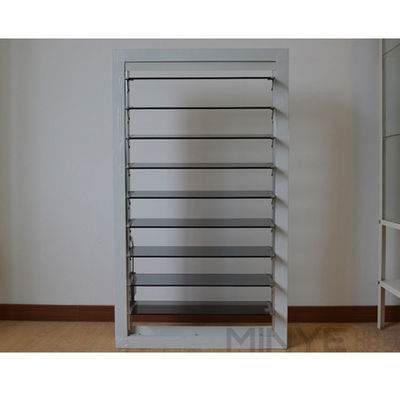 Finestra di persiana in vetro grigio colorato commerciale con profilo in alluminio regolabile e schermo anti mosca