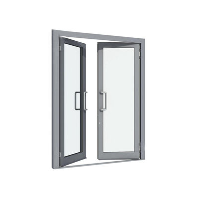 Porte in vetro resistenti al fuoco commerciali con design senza cornice elegante e superficie finita
