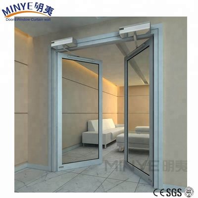 Porte in vetro resistenti al fuoco commerciali con design senza cornice elegante e superficie finita