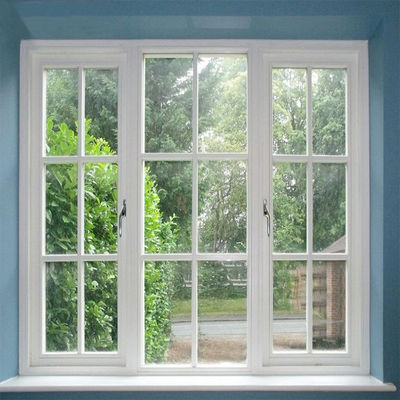 Swing Open Style Aluminum Alloy Casement Window con semplice progettazione di griglie per finestre in ferro