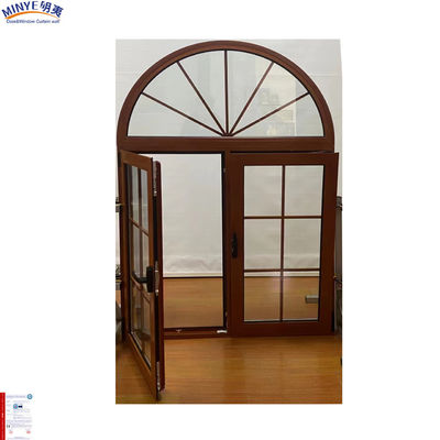 Swing Open Style Aluminum Alloy Casement Window con semplice progettazione di griglie per finestre in ferro