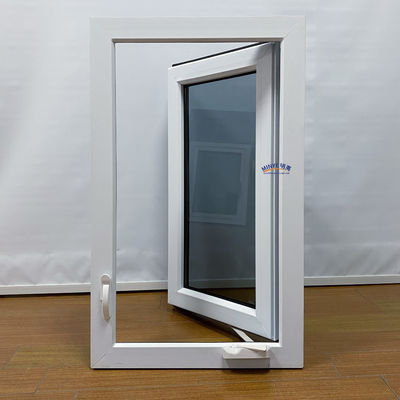Dimensioni personalizzate Finestre in PVC Bianco a doppio vetro Swing Finestra a rivestimento in PVC per il tuo