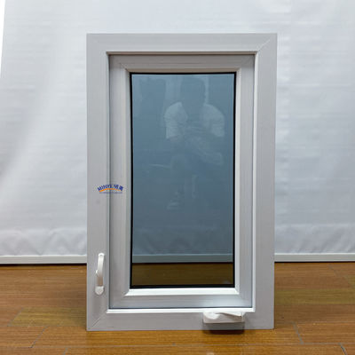 Dimensioni personalizzate Finestre in PVC Bianco a doppio vetro Swing Finestra a rivestimento in PVC per il tuo