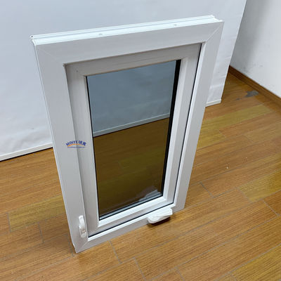 Dimensioni personalizzate Finestre in PVC Bianco a doppio vetro Swing Finestra a rivestimento in PVC per il tuo
