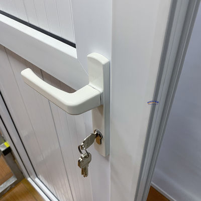 Porta a chiusura verticale in UPVC in vetro doppio temperato in stile francese per porte a chiusura in PVC