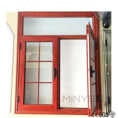Progetti di porte della finestra della griglia in ferro per vetro moderno Casement in alluminio