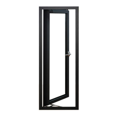 Porta a cerniera di vetro con hardware cinese e lega di alluminio