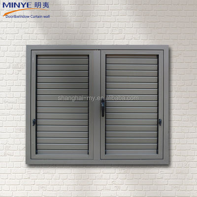 Moderno design di alluminio verticale manicotto manopola manicotto persiana finestre a prova di uragano