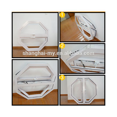 5mm-12mm vetro Spec circolo a forma di doppio pannello Swing Out Round Window Casement finestra per il flusso d'aria e estetica