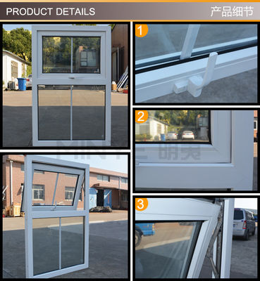 Cornice in UPVC e stile di design moderno finestrino a doppia vetrata temperata in bianco