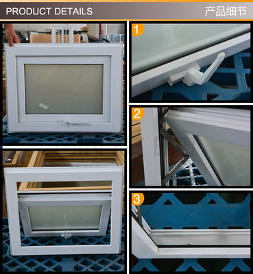 Cornice in UPVC e stile di design moderno finestrino a doppia vetrata temperata in bianco