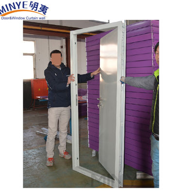 Porta di sicurezza in acciaio antifurto esterna con profilo di vetro di ferro spessore 0,6 mm 2,0 mm