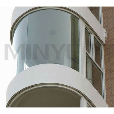 Progettazione di finestre d'angolo di balcone in alluminio con apertura orizzontale e telaio in vetro temperato