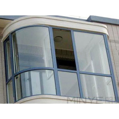 Progettazione di finestre d'angolo di balcone in alluminio con apertura orizzontale e telaio in vetro temperato