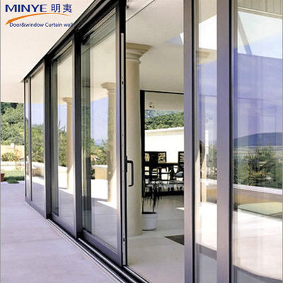 Porta di vetro in alluminio commerciale con design a bassa traccia e specchiatura in vetro da 5 mm a 12 mm