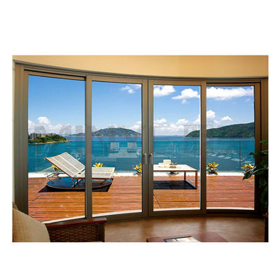 Colore di profilo personalizzato Grigio scuro Porta scorrevole per patio per design esterno Grandi vetri