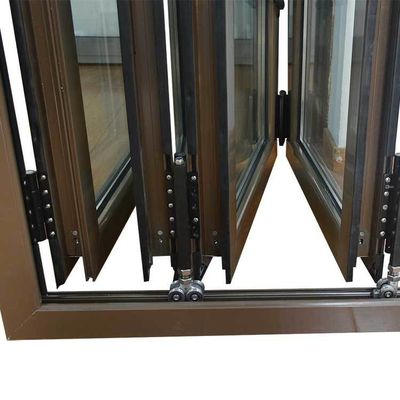 6063 T-5 Thermal Break Frame Aluminum Double Glazed Accordion Window per l'esecuzione