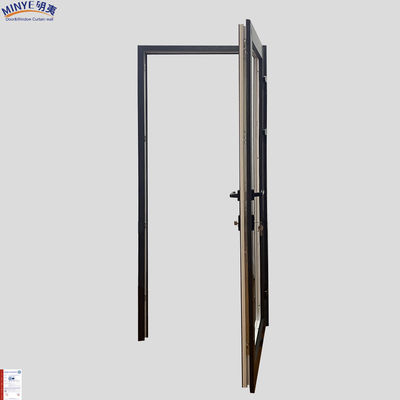 Porta a chiusura verticale UPVC a doppio vetro rinforzato resistente al vento per porta a guarnizione PVC resistente