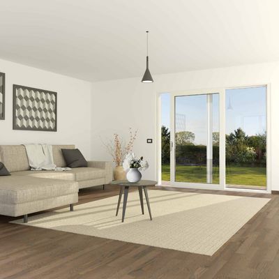 Porta scorrevole in vetro in PVC impermeabile e impermeabile al vento per porta scorrevole in UPVC open style