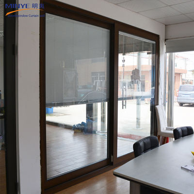 Dimensioni personalizzate Porta scorrevole in alluminio e finestre con persiane incorporate in stile francese