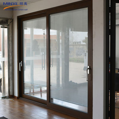 Dimensioni personalizzate Porta scorrevole in alluminio e finestre con persiane incorporate in stile francese