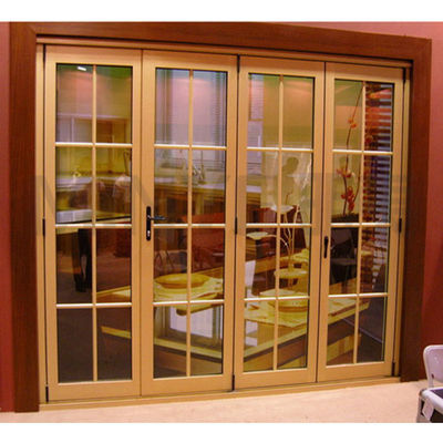 Isolamento acustico di 30-40DB di alluminio porte pieghevoli progettazione per grille casa esterno