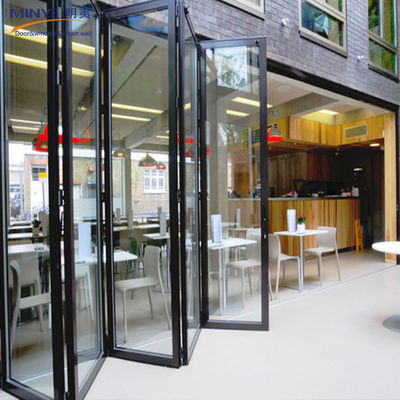 Alberghi Moderno Design Armadio in alluminio Accordione Vetro Porta bifold con cerniere pieghevole