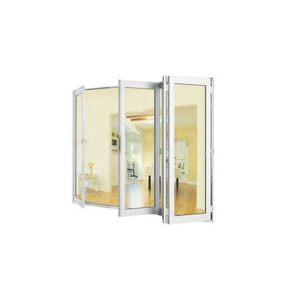 Porta scorrevole in vetro pieghevole a profilo di alluminio in superficie finita per dimensioni personalizzate
