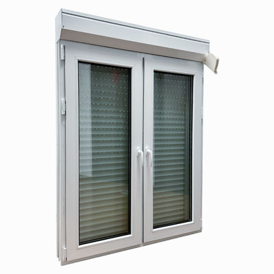 Finestra in PVC a profilo fisso scorrevole personalizzata con funzione di isolamento termico e persiana