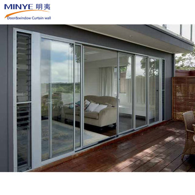 Materiale principale Aluminico allogio interno porta scorrevole di sicurezza personalizzata con fly screen