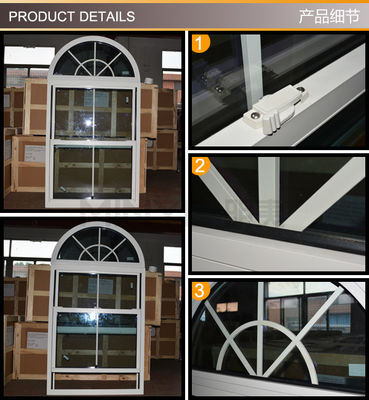 Colori personalizzati Alumini Arco Decorazione Finestra con modello di apertura orizzontale